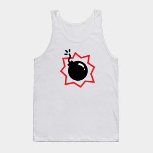 Simplistic Cartoon Bomb Tank Top